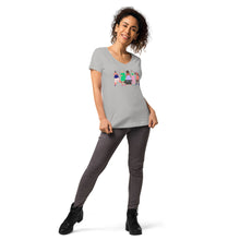 Load image into Gallery viewer, CWIT Logo Painted Ladies -  Women’s fitted v-neck t-shirt